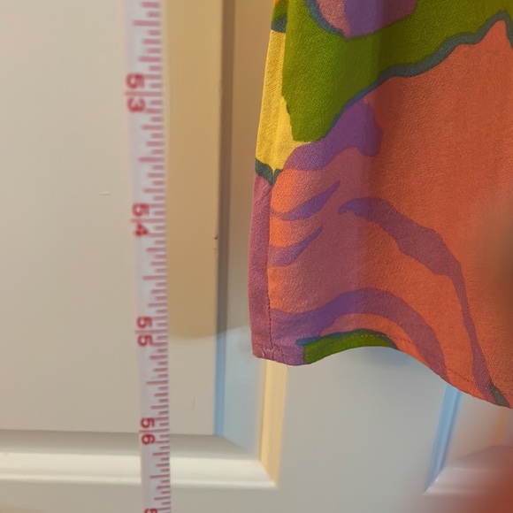 Show me your MuMu open front maxi dress M gorgeous print batwing sleeve unique - Picture 11 of 14